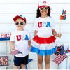 Patriotic Star Patch Trucker Hat, Red - Hats - 4