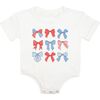 Patriotic Cutie Short Sleeve Romper, White - Rompers - 1 - thumbnail