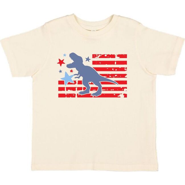 All American Dino Short Sleeve T-Shirt, Natural