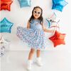 Patriotic Bow Tank Tutu Dress, Blue - Dresses - 2