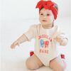 American Babe Short Sleeve Romper, Natural - Rompers - 2