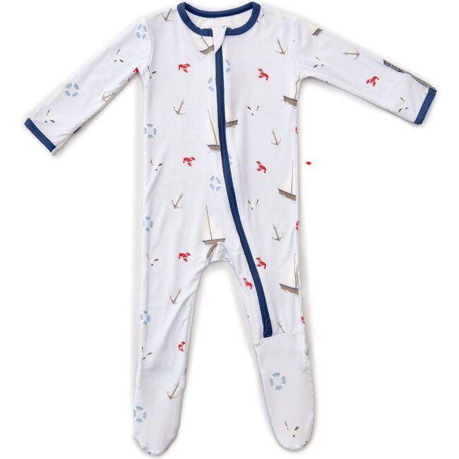 Zippered Footie, Sailboats