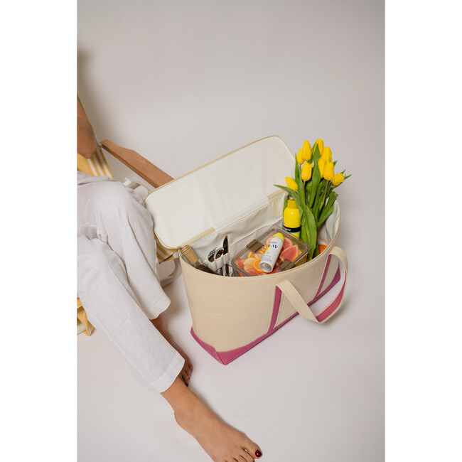 The Cooler, Pink Natural Canvas - Lunchbags - 5