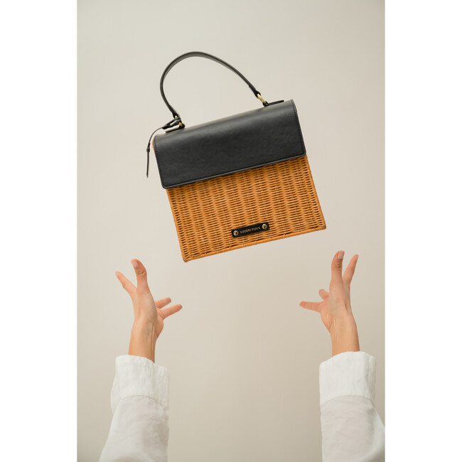 The Luncher, Black Natural Wicker - Lunchbags - 8