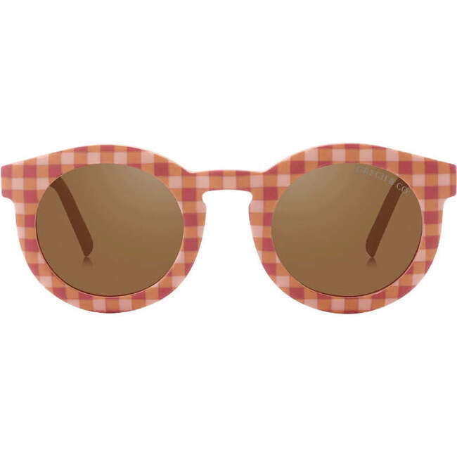 Teen Classic Sustainable Polarized Sunglasses,  Sunset Gingham