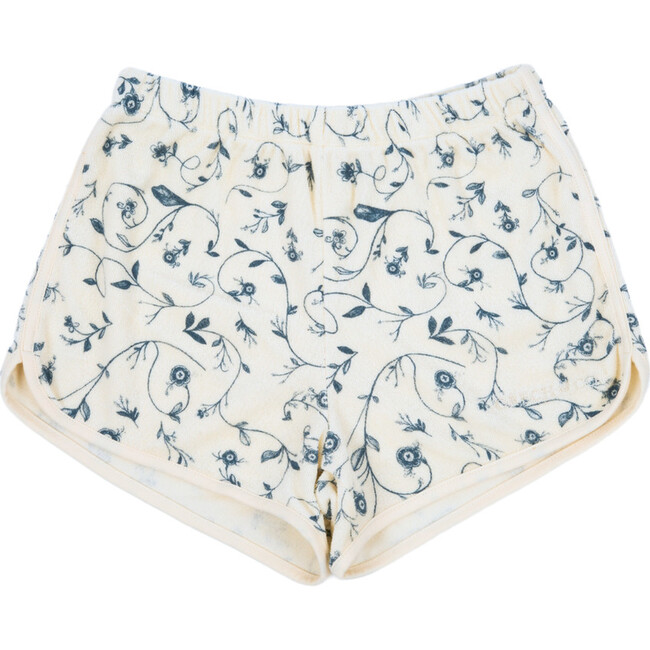 Retro Shorts | Organic Cotton Terry , Scandi Floral