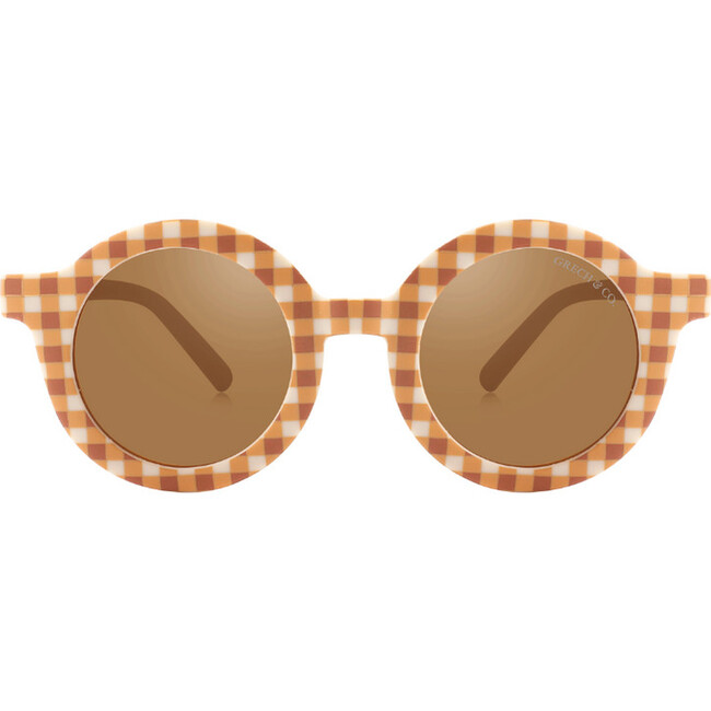 Original Round Sustainable Sunglasses Polarized, Sienna Gingham