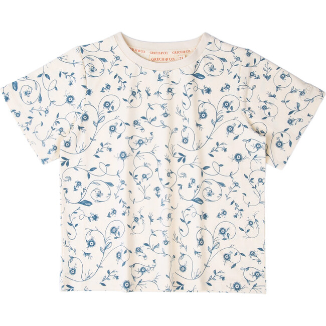 Oversized T-Shirt | Organic Cotton Jersey , Scandi Floral