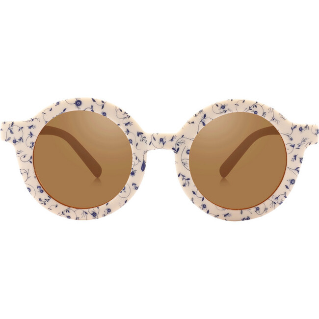 Original Round Sustainable Sunglasses Polarized, Scandi Floral