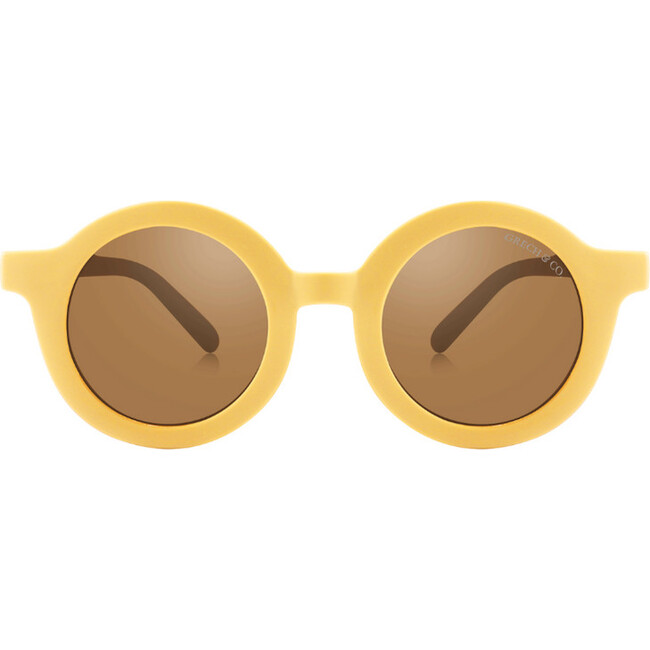 Original Round Sustainable Sunglasses Polarized, Mellow Yellow