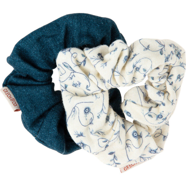 Hair Scrunchies | set of 4, Scandi Floral