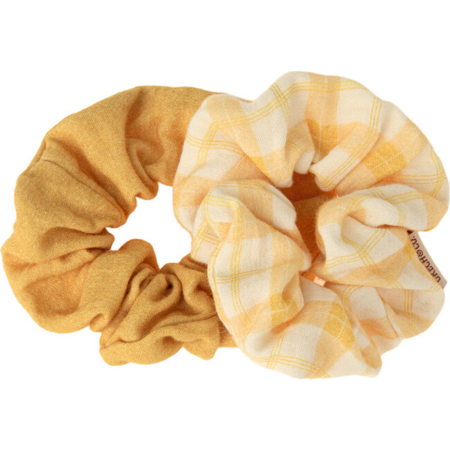 Hair Scrunchies | set of 2, Buckwheat Plaid
