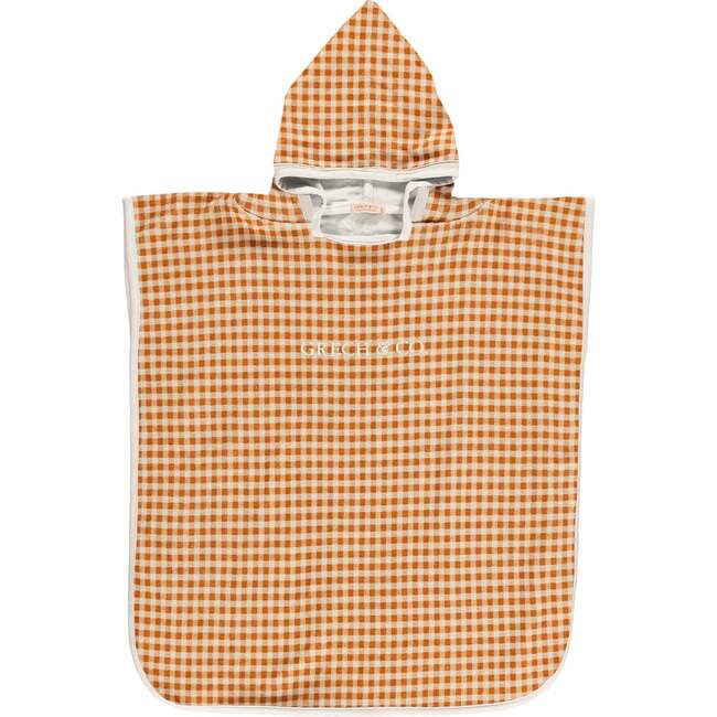 Bathing Towel Poncho | Organic Cotton, Sienna Gingham