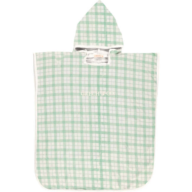 Bathing Towel Poncho | Organic Cotton, Fern Plaid