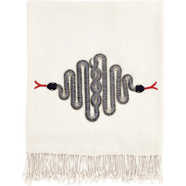 Snake Embellished Throw