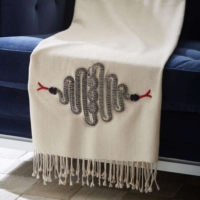 Snake Embellished Throw - Throws - 2