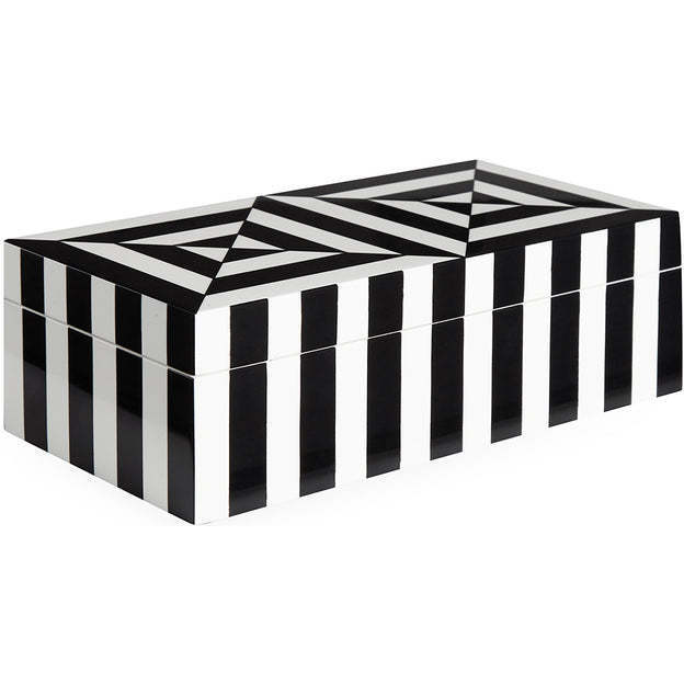 Small Op Art Lacquer Box - Accents - 2