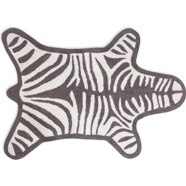 Reversible Zebra Bath Mat, Grey