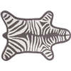 Reversible Zebra Bath Mat, Grey - Bath Mats - 1 - thumbnail