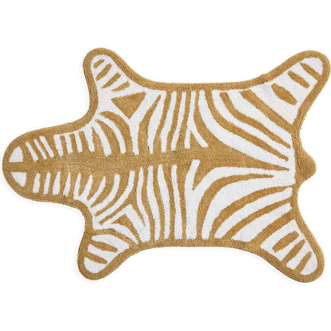 Reversible Zebra Bath Mat, Beige - Bath Mats - 1