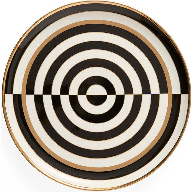 Op Art Round Serving Tray