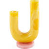 Como Double Tube Vase, Yellow - Vases - 1 - thumbnail