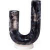 Como Double Tube Vase, Black - Vases - 3