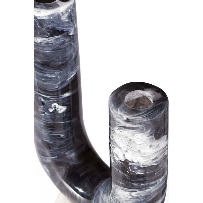 Como Double Tube Vase, Black - Vases - 4