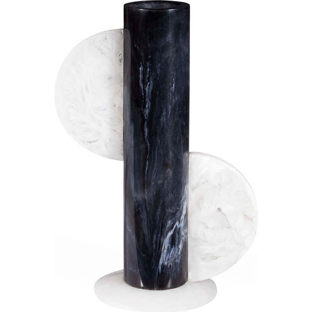 Como Cylinder Vase, Black