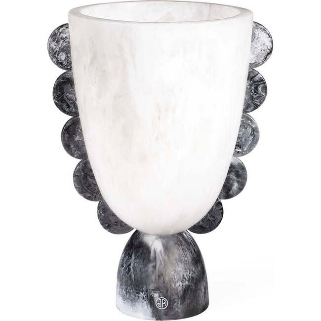 Como Black & White Scalloped Urn