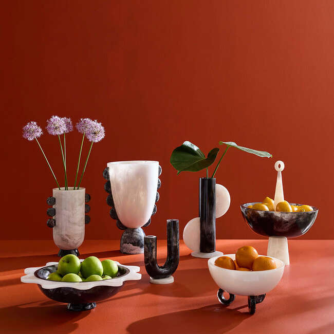 Como Cylinder Vase, Black - Vases - 5