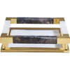 Como Black & White Square Tray - Accents - 2