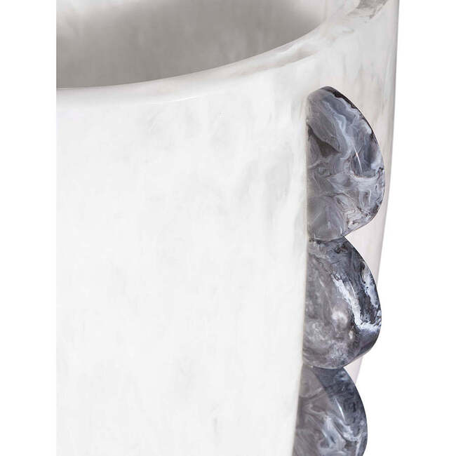 Como Black & White Scalloped Urn - Accents - 2