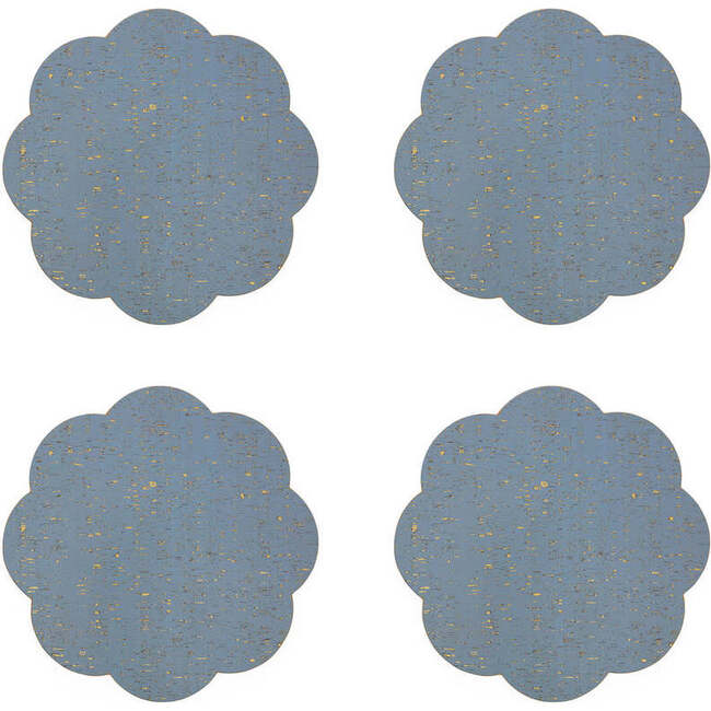 Metallic Cork Petal Placemat Set