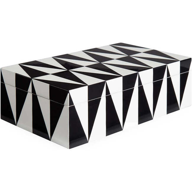 Medium Op Art Lacquer Box - Accents - 2