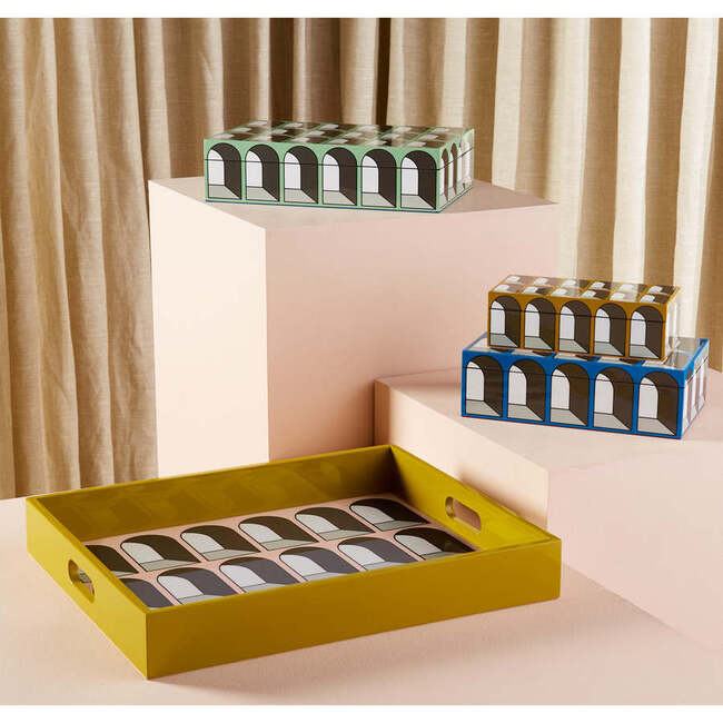 Medium Arcade Lacquer Box - Accents - 3