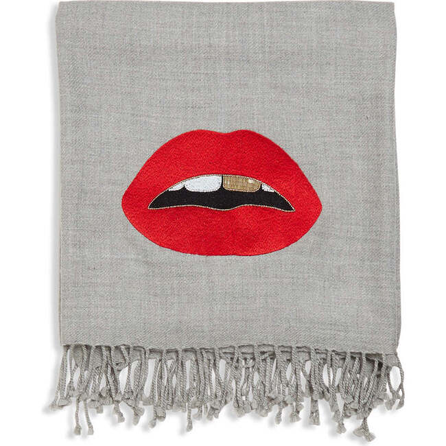 Lips Embellished Throw