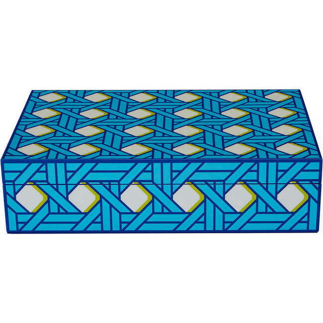Large Basketweave Lacquer Box