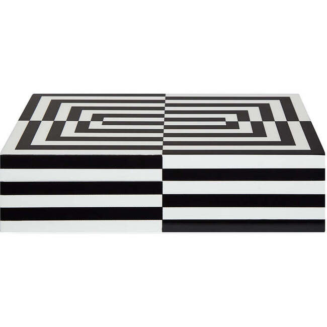 Large Op Art Lacquer Box