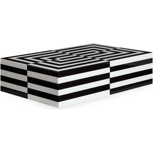 Large Op Art Lacquer Box - Accents - 2