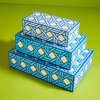 Large Basketweave Lacquer Box - Accents - 3