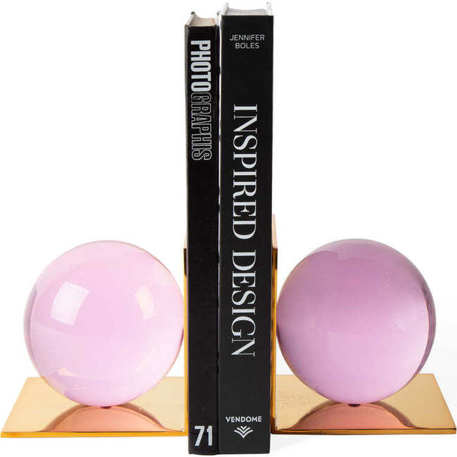 Globo Bookends, Pink