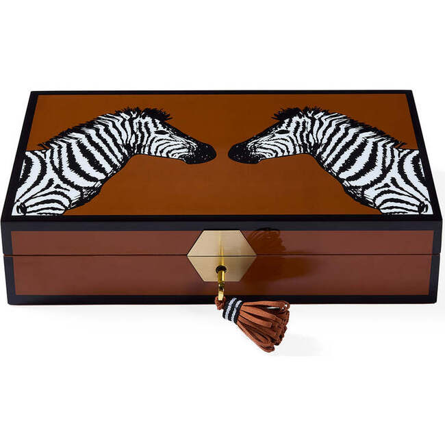 Zebra Lacquer Jewelry Box