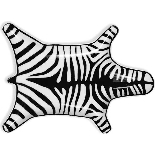 Zebra Stacking Dish, White