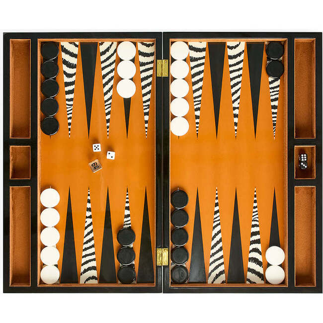 Zebra Backgammon Set