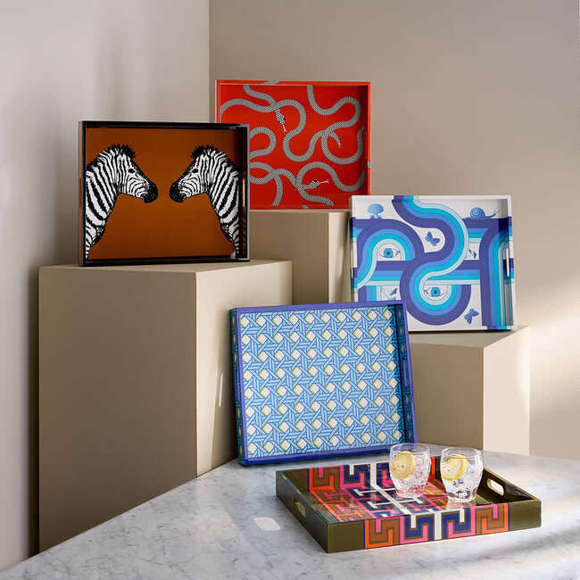 Zebra Lacquer Tray - Accents - 3