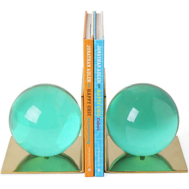 Globo Bookends, Green