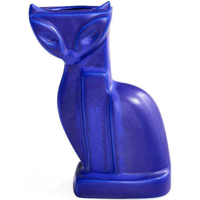 Cobalt Cat Vase