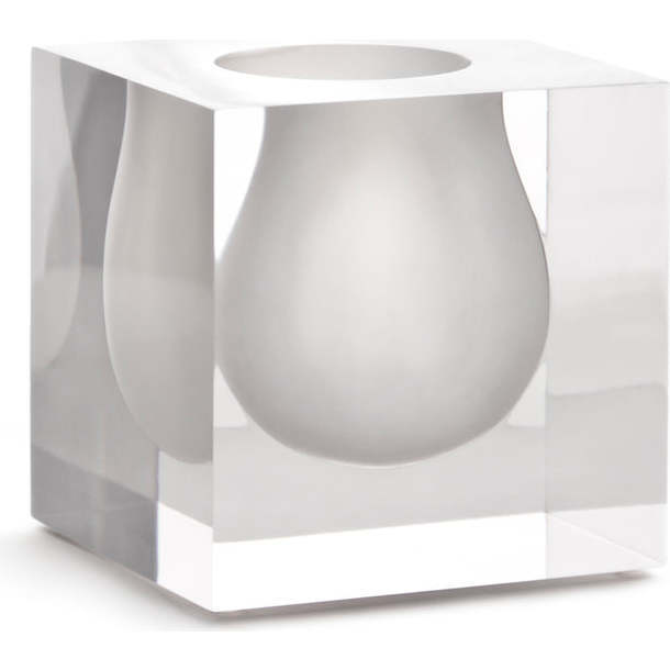 Bel Air Mini Scoop Vase, White