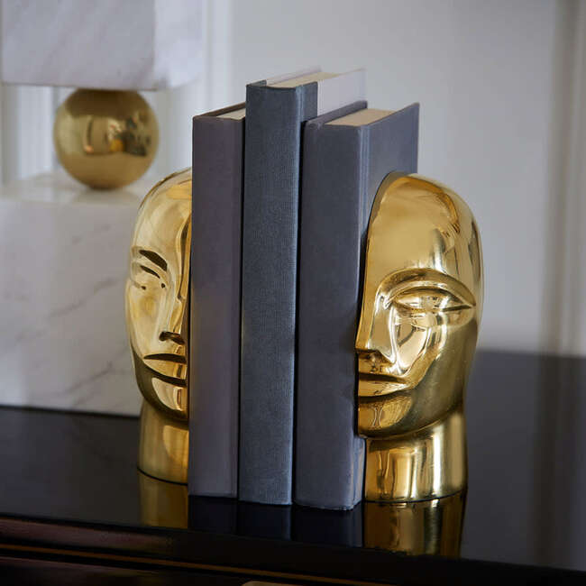 Brass Atlas Bookends - Accents - 4